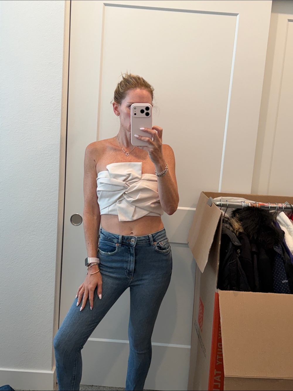 Bow detail tube top